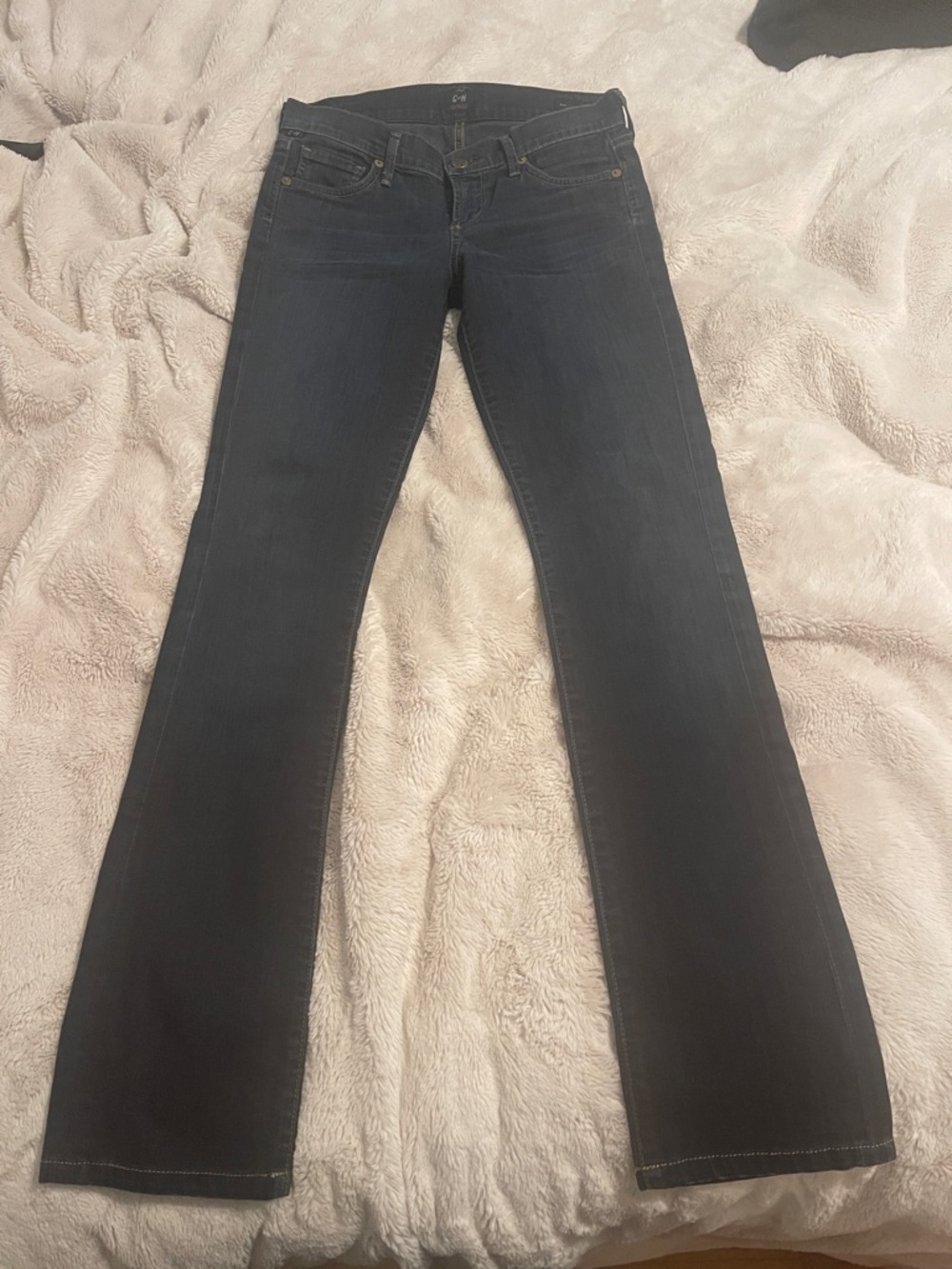 Citizens Of Humanity Dark Low Rise Straight Leg Jeans